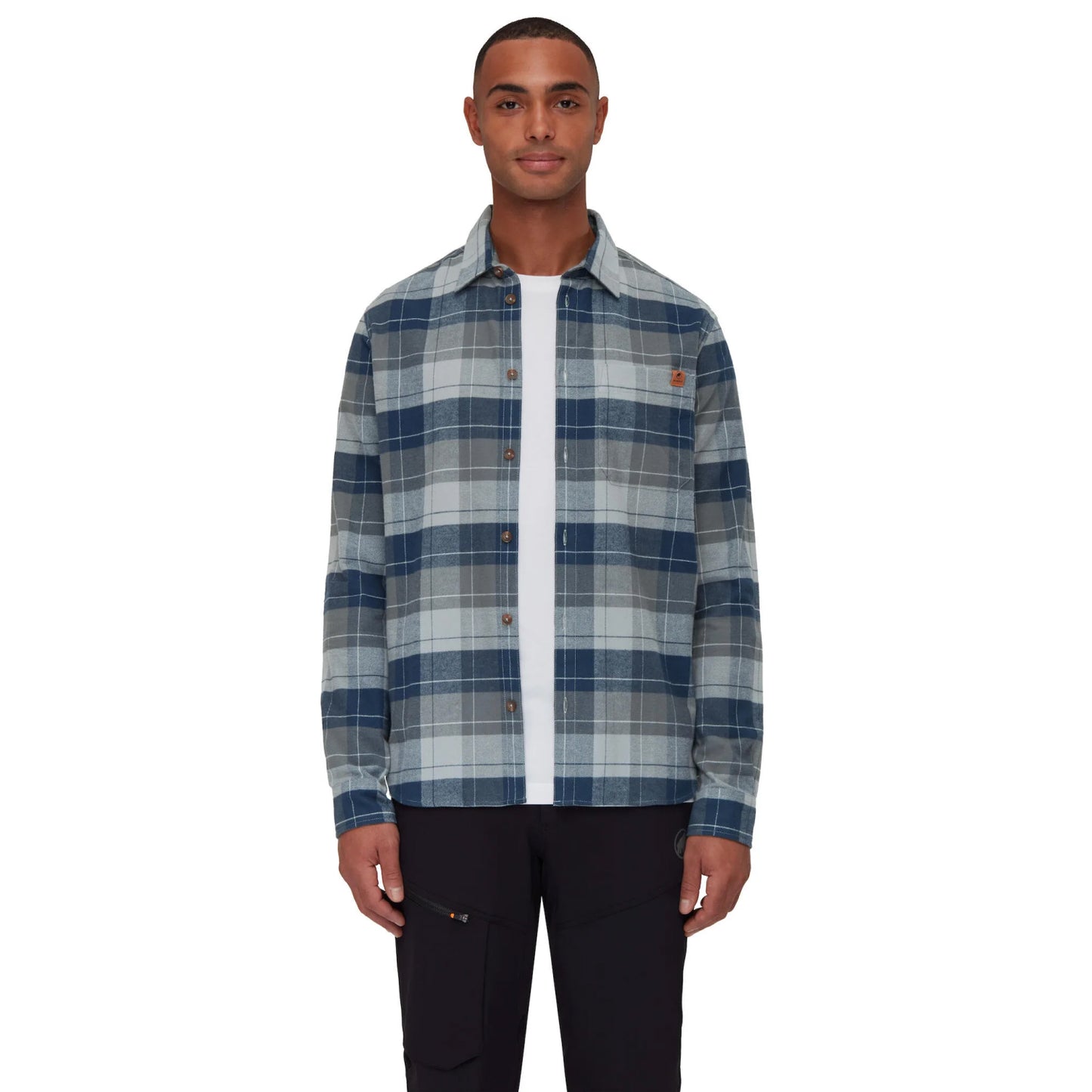 Рубашка мужская Mammut Trovat Longsleeve Shirt Steel/Marine