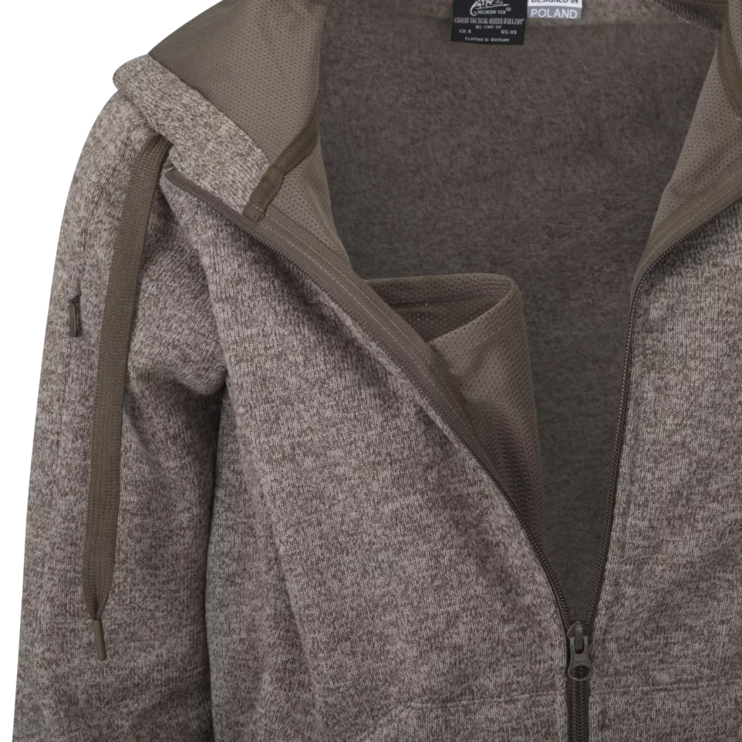 Кофта мужская Helikon-Tex Covert Tactical Hoodie (FullZip) Melange Light Tan
