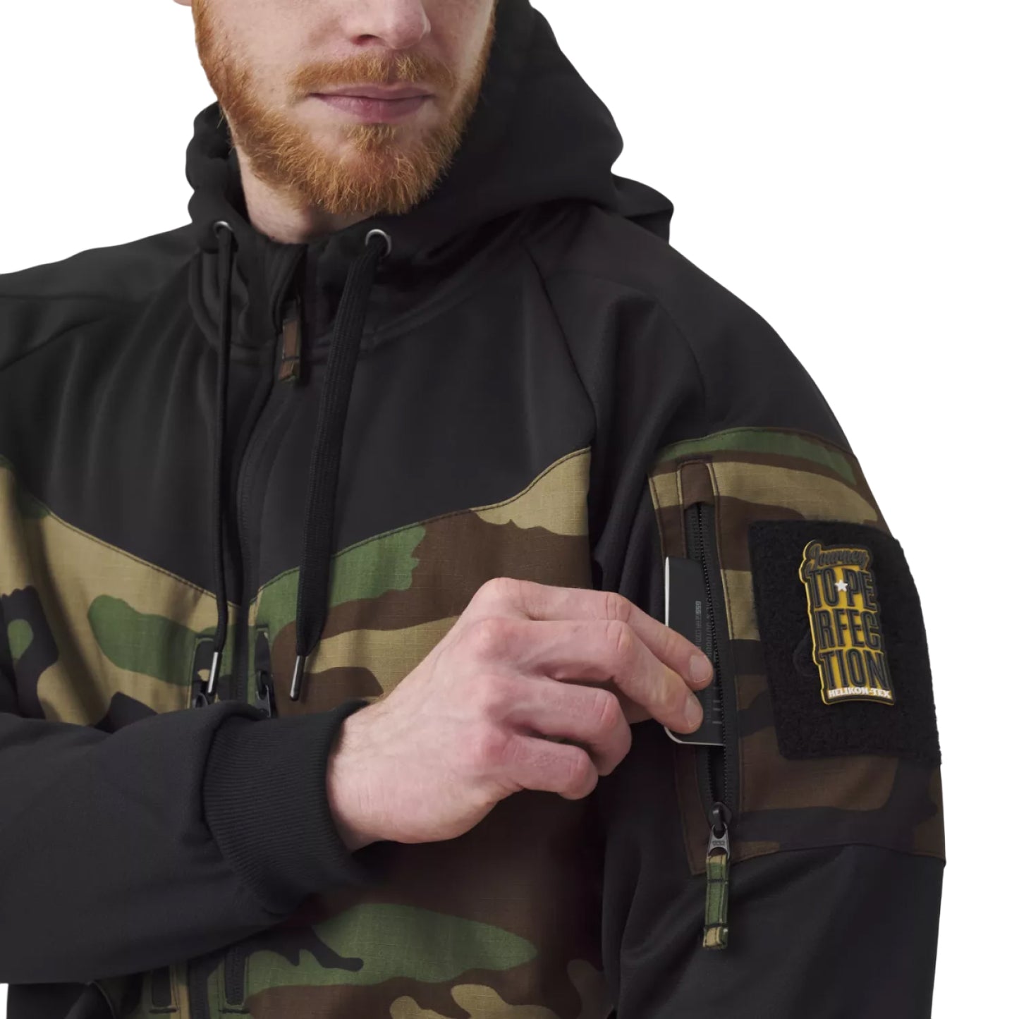 Толстовка Helikon-Tex Rouge Hoodie FullZip Black / MultiCam Black