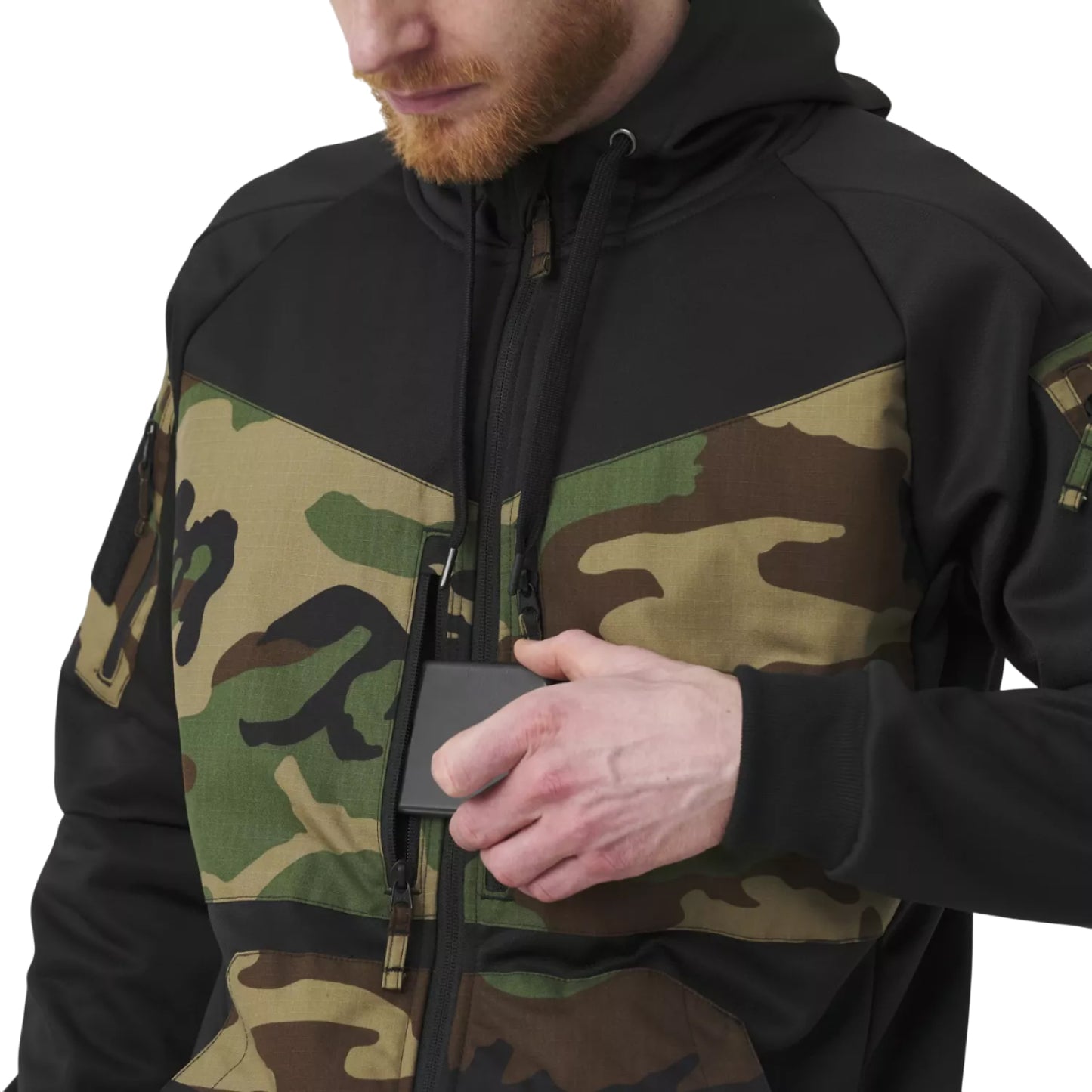 Толстовка Helikon-Tex Rouge Hoodie FullZip Black / MultiCam Black