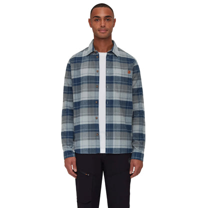 Рубашка мужская Mammut Trovat Longsleeve Shirt Steel/Marine
