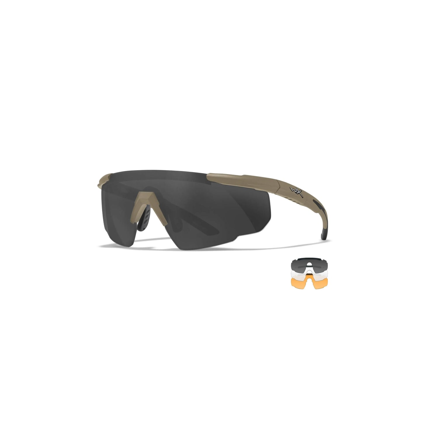 Очки баллистические Wiley X Saber Advanced Grey/Clear/Rust Tan Frame
