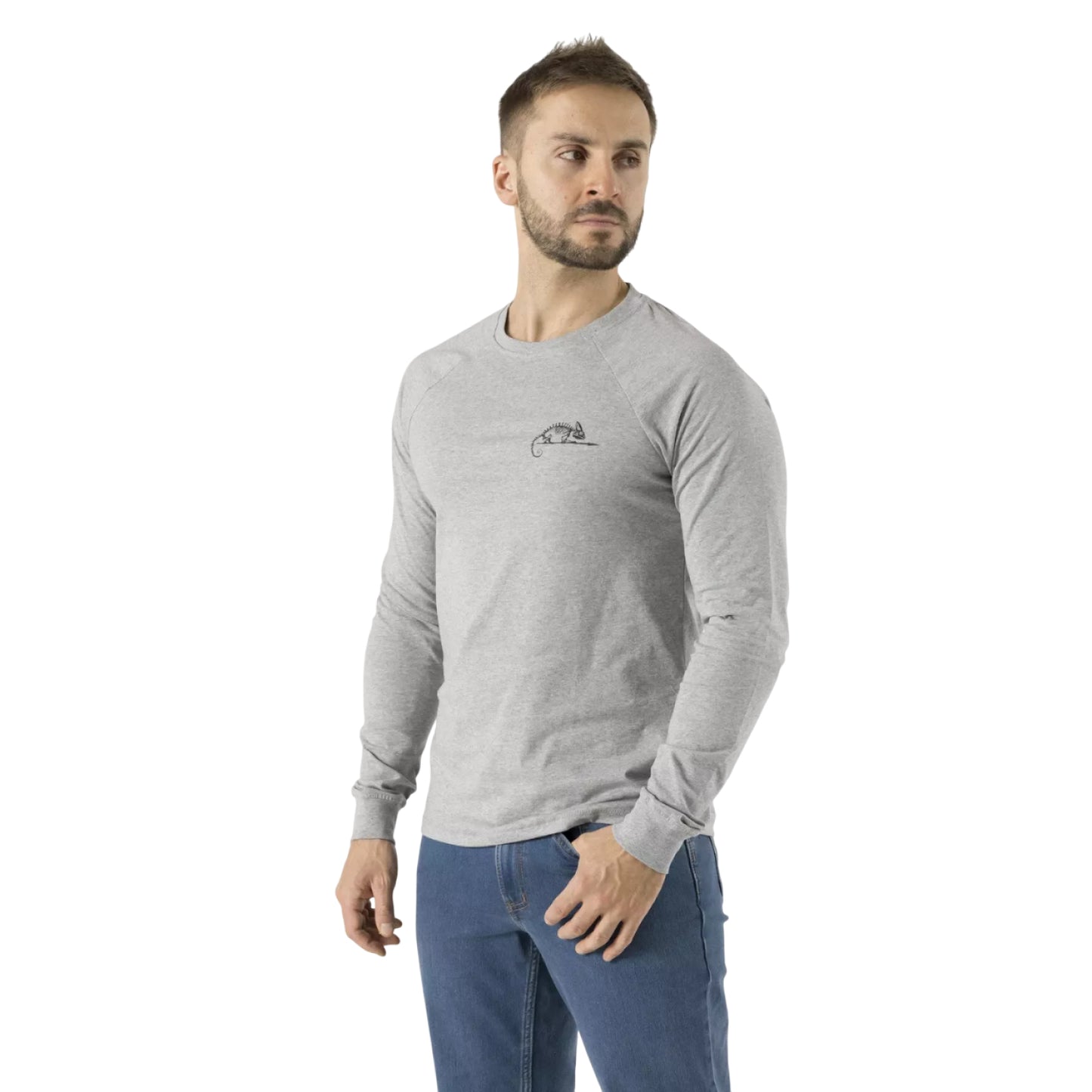 Лонгслив Helikon-Tex T-shirt Long Sleeve (Helikon-Tex Logo) Mid Grey Melange