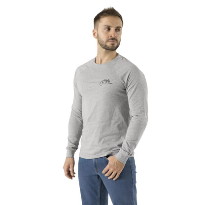 Лонгслив Helikon-Tex T-shirt Long Sleeve (Helikon-Tex Logo) Mid Grey Melange