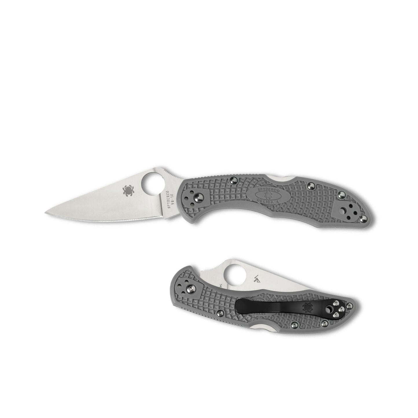 Нож Spyderco Delica 4 Lightweight Flat Ground Gray
