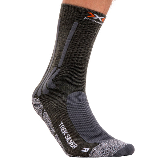 Носки X-Socks Trek Silver 4.0 Olive Green/ Grey